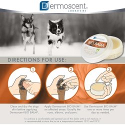 Dermoscent Bio Balm Dog Paw Balm Organic Moisturizer for Paw Pads Nose and Elbow Itchy Dog Skin Relief Soothes