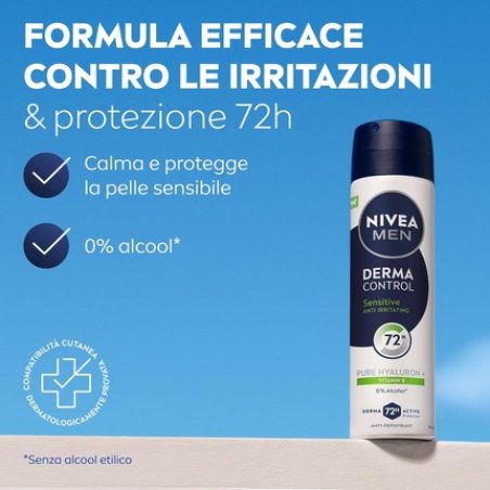 Nivea Men Deodorant Spray Derma Control Sensitive 150ml