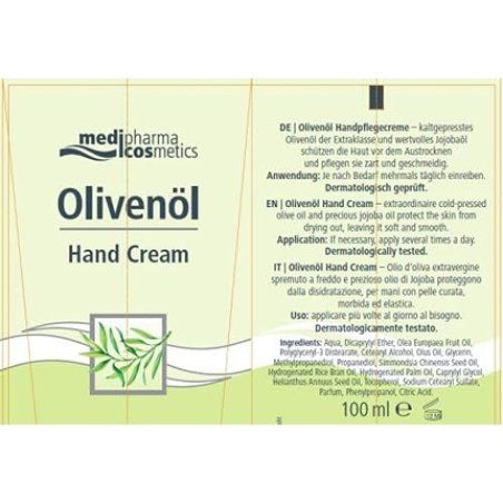 Medipharmacosmetics Repair Hand Cream 100ml - Moisturizing and Nourishing Hand Cream with Olive Oil for Velvety Soft