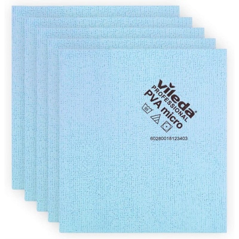 Vileda PVA Micro Cloth Blue 5 Pack