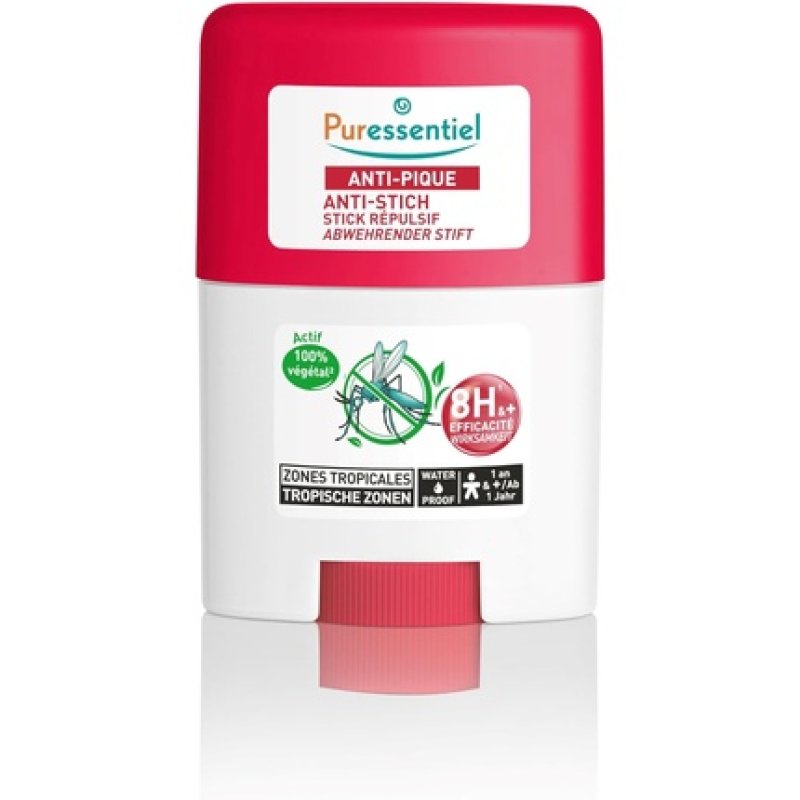 Puressentiel Anti-Insect Repellent Waterproof Stick Tropical Zones Body and Face (Cheeks/Forehead) - Powerful 100%