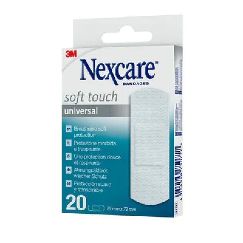 Nexcare Soft Touch Universal Plaster White 2.5 x 7.2cm