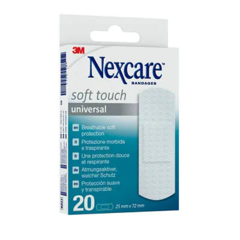 Nexcare Soft Touch Universal Plaster White 2.5 x 7.2cm