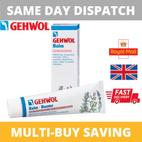 Gehwol Foot Balm for Dry Rough Skin 75ml Invigorating Softening and Deodorizing