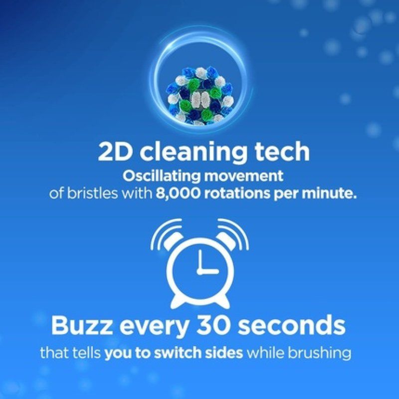 Oral-B PRO 2 2000N CrossAction Adult Rotating-oscillating toothbrush Black, Blue