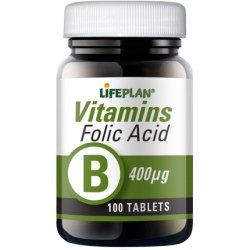 Lifeplan Folic Acid 400mcg 100 Tablets