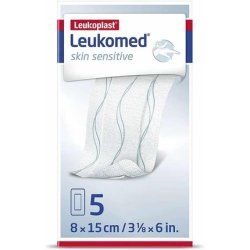 Leukoplast Leukomed Skin Sensitive Adhesive Dressing 8x15cm - Pack of 5