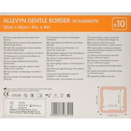 ALLEVYN Gentle Border 10cm x 10cm - Pack of 10
