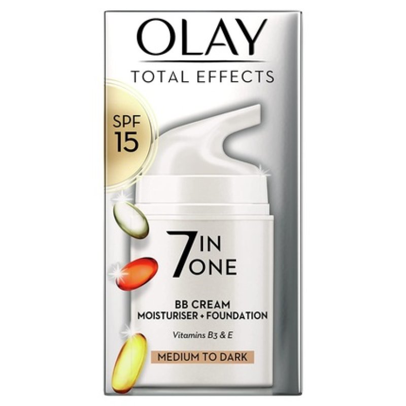 Olay Total Effects 7 In 1 Moisturiser Touch of Max Factor Foundation 50ml Medium Skin BB Cream