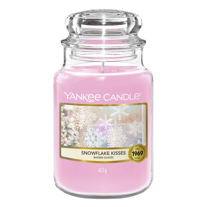 Yankee Candle Snowflake Kisses wax candle Round Rose, Violet, White rose Pink 1 pc(s)