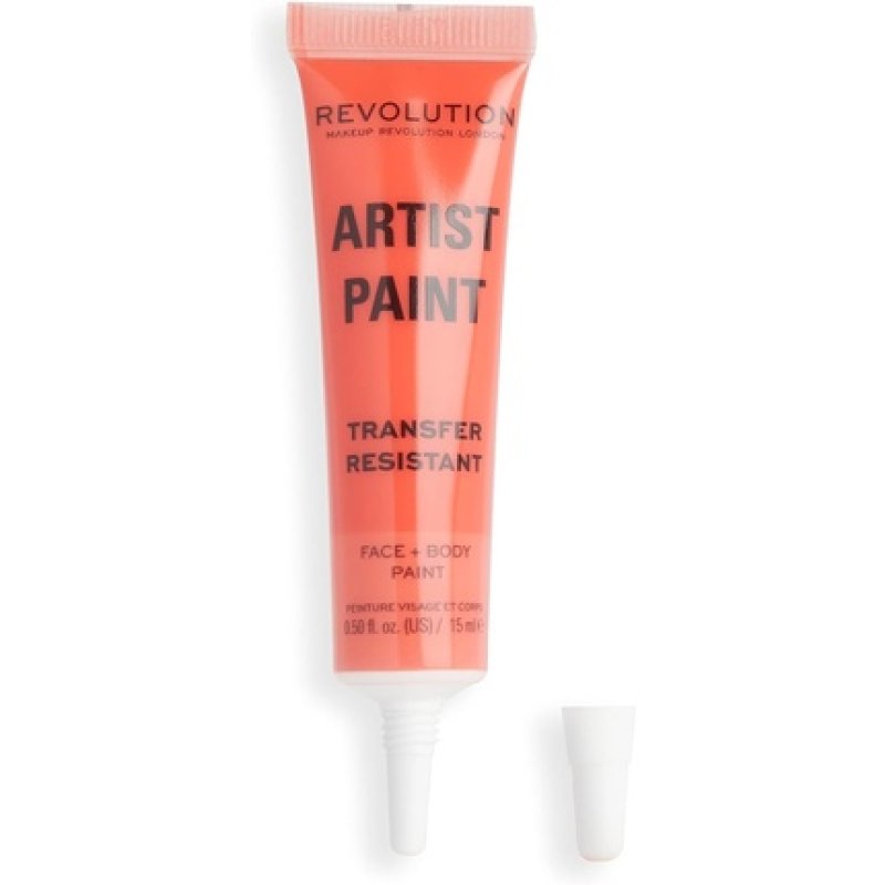 Makeup Revolution London Artist Collection Artist Face and Body Paint Orange Jelly Formula Ready To Use 15ml