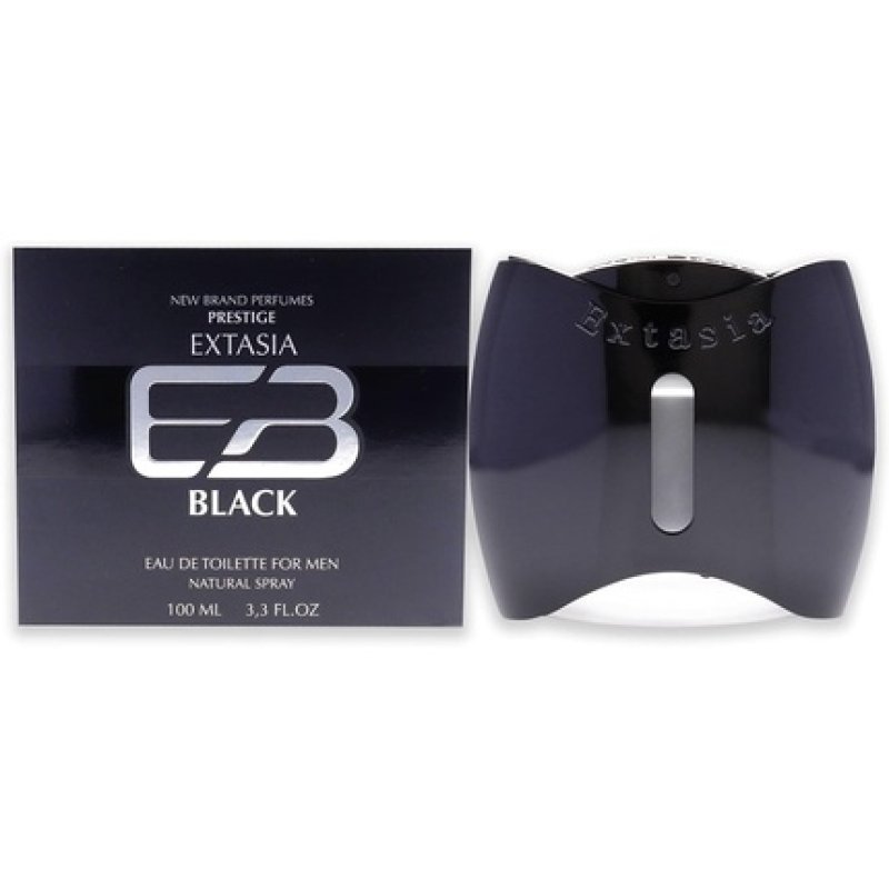 New Brand Extasia Black For Men 3.4oz EDT Spray