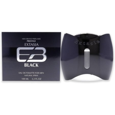 New Brand Extasia Black For Men 3.4oz EDT Spray