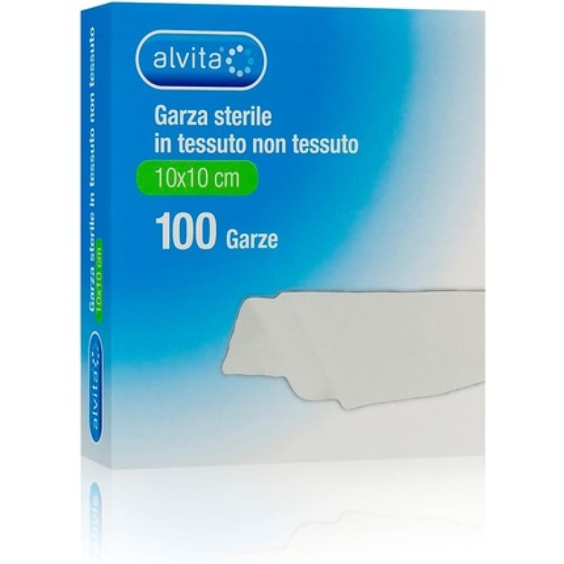 Alvita Sterile Non-Woven Gauze 10x10cm - Pack of 100