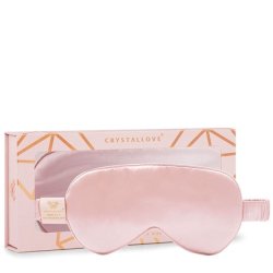 Crystallove Silk Eye Mask Pink Sleep Mask for Women and Men
