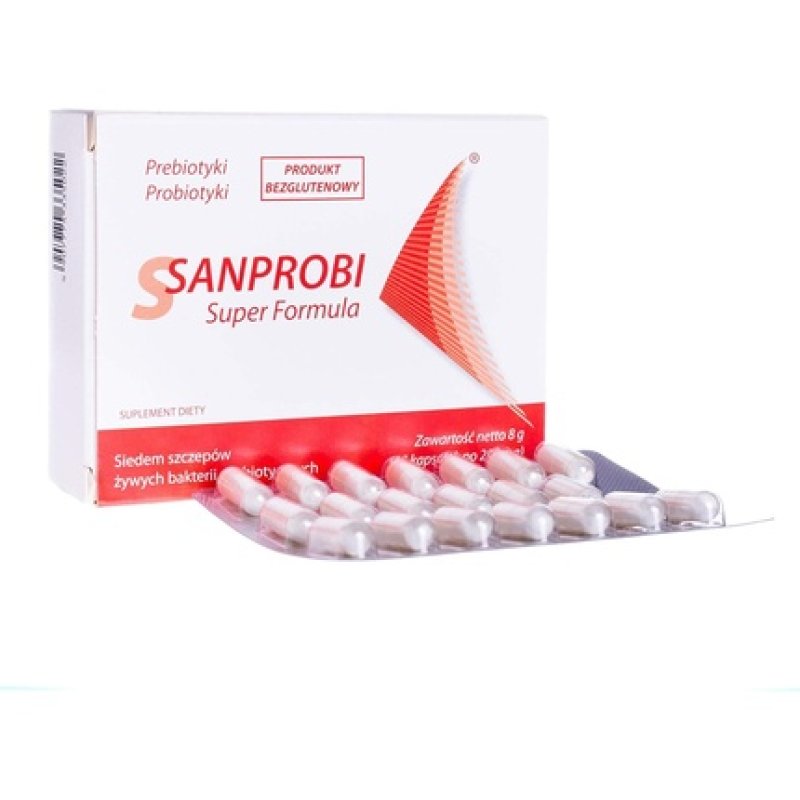 Sanprobi Super Formula 40 Capsules - 7 Probiotics & Prebiotics Bacterial Culture