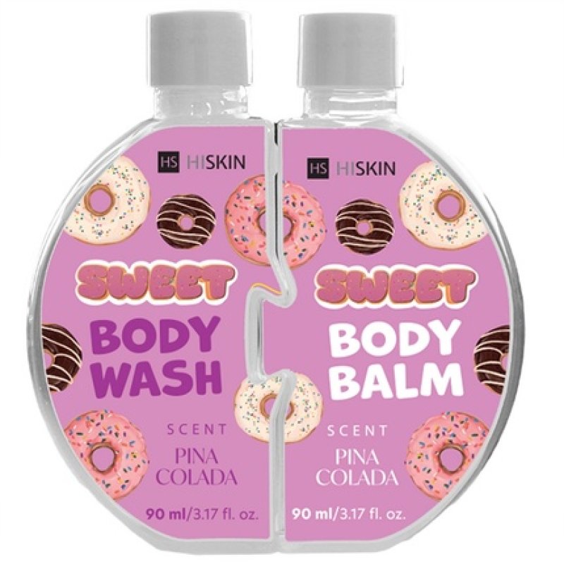 Hiskin Puzzle Body Pina Colada Shower Gel 90ml Body Balm 90ml