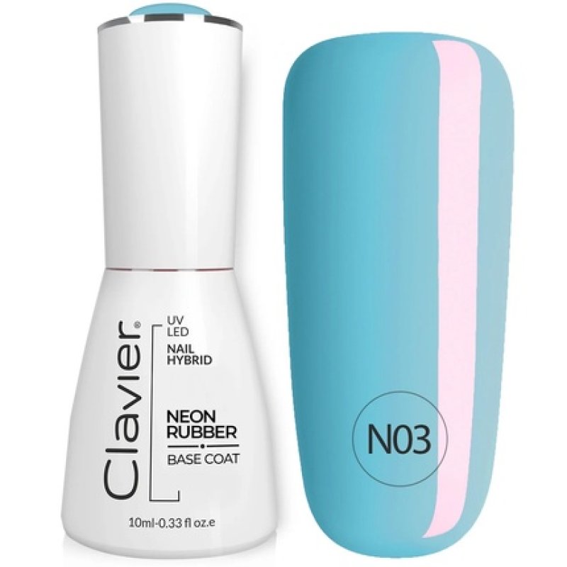 Clavier Luxury Nail Neon Rubber Base - N03, 10ml