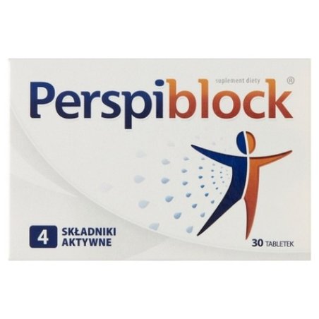 Perspiblock Dietary Supplement Inhibiting Excessive Sweating 30 Tablets