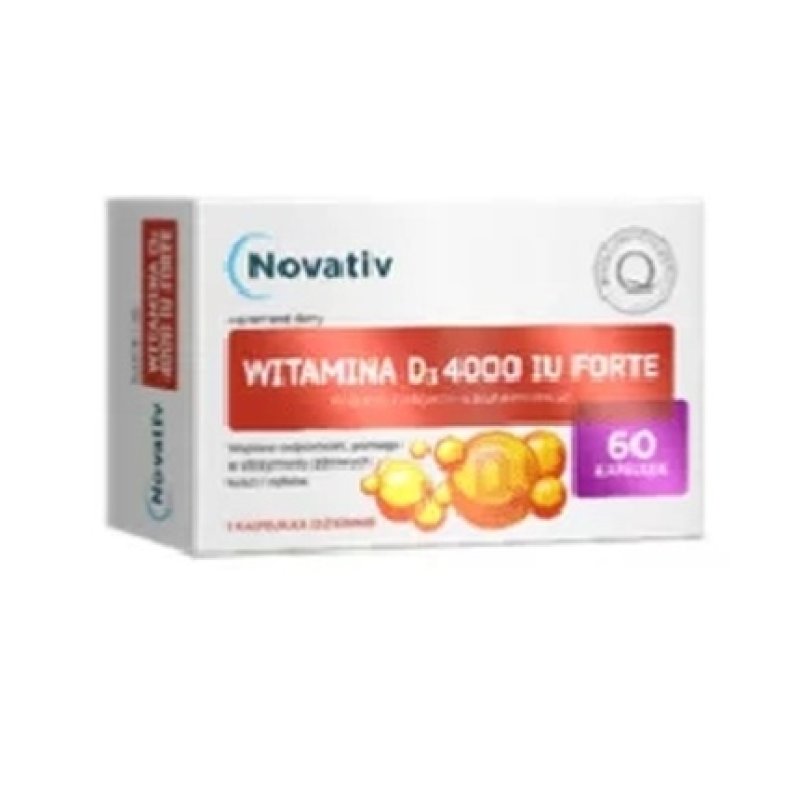 Novativ Witamina D3 Forte 4000 IU Forte 60 kaps.