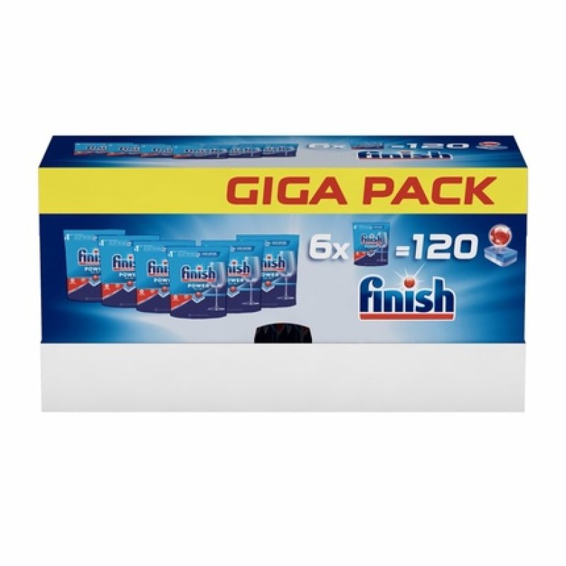 Finish Power Tabs Regular Gigapack - 6 Packs Of 20 Pieces