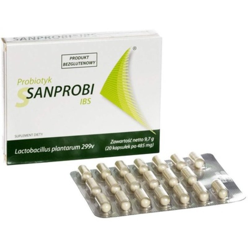Sanprobi IBS Capsules for Reduction of Abdominal Pain, Bloating, and Normalization of Bowel Movements