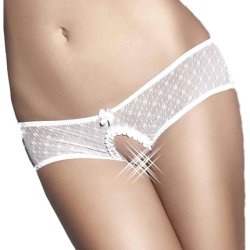 Kitten Panty Ouvert Anais Sensual Lingerie Size M, White Sm White