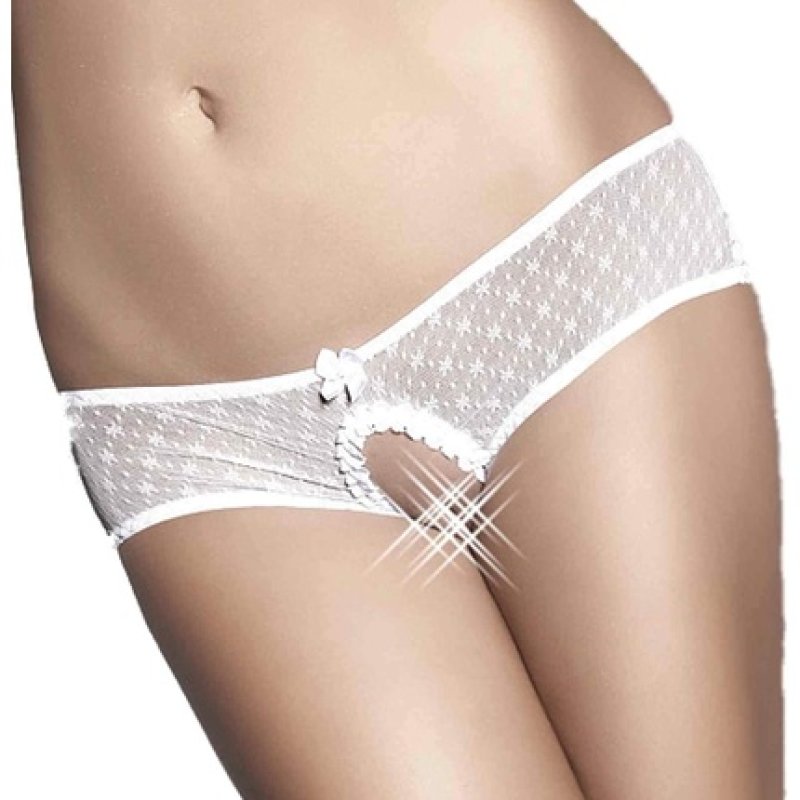 Kitten Panty Ouvert Anais Sensual Lingerie Size M, White Sm White