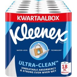 Kleenex Ultra Clean Paper Towels 72 Large Rolls