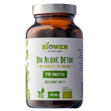 Biowen Organic Algae Detox Chlorella Spirulina 500mg 240 Tablets