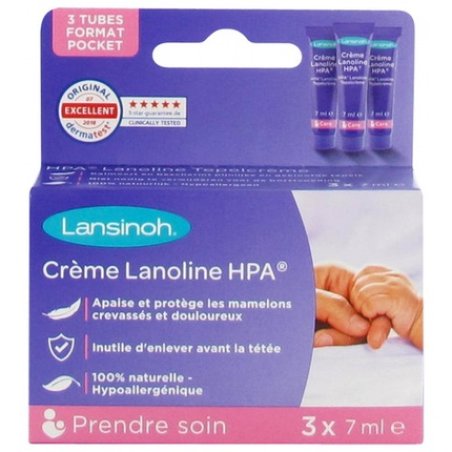 Lansinoh Lanolin HPA Nipple Cream 7ml - Pack of 3