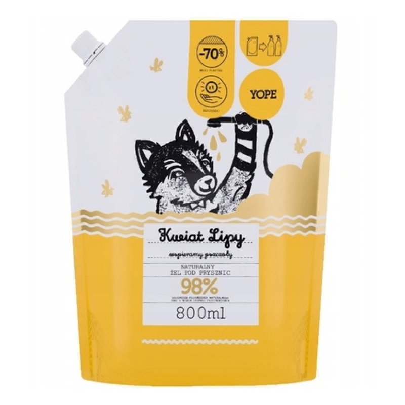 Yope Natural Shower Gel Lime Blossom Refill 800 Ml