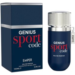 Emper Genius Sport Code Eau De Parfum for Men 3.4 Fl Oz