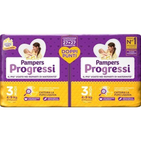 Pampers Progressi Midi Size 3 54 Nappies