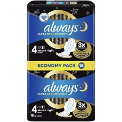 Always Sanitary Towel - Ultra Secure Night With Wings Pack 16 Pieces