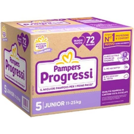 Pampers Progress 5 Junior Diapers 76 Pieces