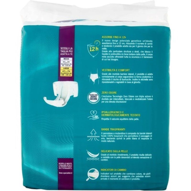 Lines Specialist Maxi Plus Panties Diaper High Protection for Incontinence Men Women Large Size Pack of 12