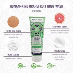 Human Kind Grapefruit Body Wash 2 in 1 with Coconut Oil 8.45 fl oz/250 ml