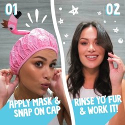 Bear Fruits Flamingo Smooth Soft Hair Mask with Reusable Cap 20ml