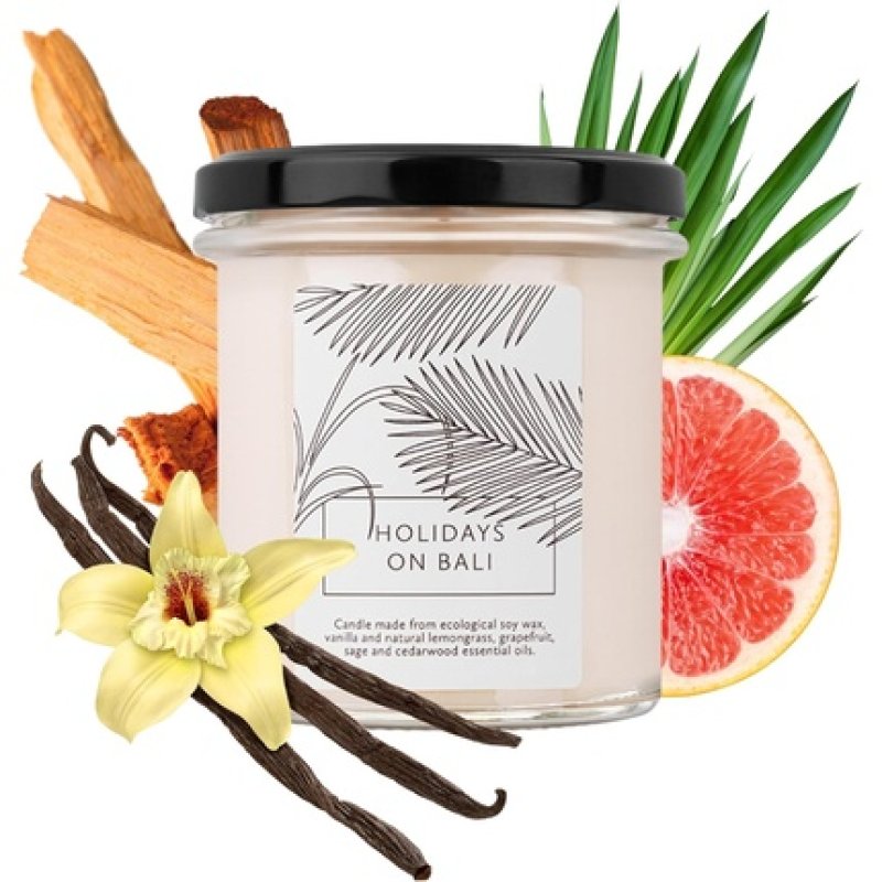 Hagi Bali Holiday Soy Candle Scented Glass Candle Approx. 75 Hours Burn Time