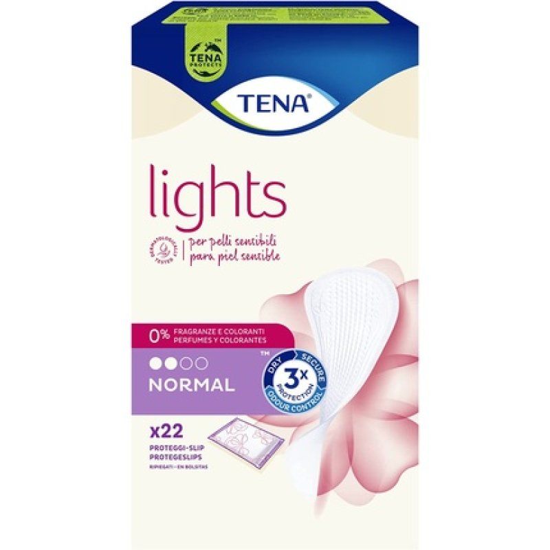 Tena Lights Normal Folded Panty Liners 22 Pieces
