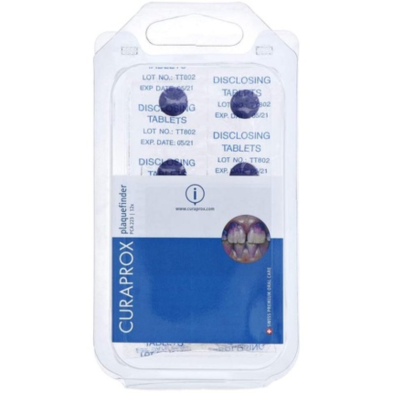 Curaprox PCA 223 Plaque Staining Tablets - Pack of 12