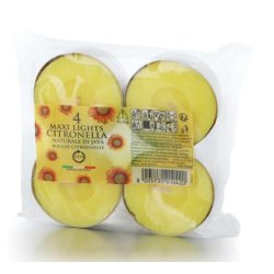 Price's Candles Citronella Scented Tealights Protects from Unwanted Flies & Insects 4 Maxi Tealights 1 Yellow