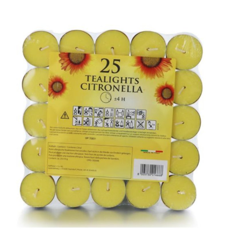 Price's Candles Citronella Tealights Pack of 25 - Citronella Range - Pack of 25
