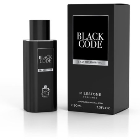 Milestone Perfumes Black Code Men Long-Lasting Eau De Parfum 90ml