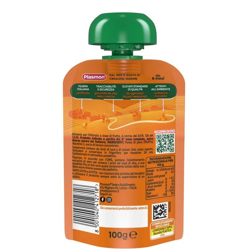 Plasmon 76018870 baby fruit food 100 g 1 pc(s)