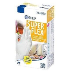 Tulip Disposable Gloves, White, Made Of Elastic Vinyl, 9-9.5
