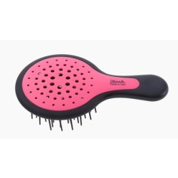 Mini Superbrush Black/Pink Handle Compact and Detangling Brush