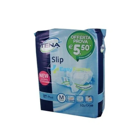 Essity Italy Tena Slip Plus Diapers With Adhesive Tabs Size M 10 Pieces