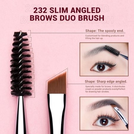 Jessup Professional Eyebrow Brushes Set Precision Define Sculpting Flat Angle Spoolie Brushes Cruelty Free Synthetic